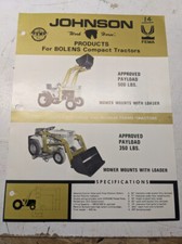 JOHNSON WORK HORSE PRODUCTS BOLENS COMPACT TRACTOR ATTACHMENTS PAGE 1971