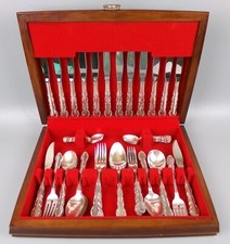Oneida Flirtation Cutlery Canteen Set for 6. Silver Plated. 1950's-60's vintage