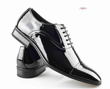 Mens Smart Casual Patent Lace