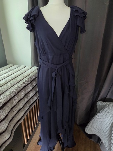 Joanna hope navy chiffon wrap - joanna,
