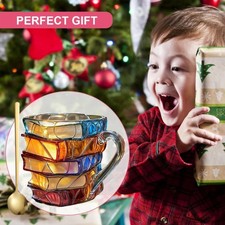 Painted Book Mug Coffee Cup