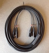 2 Way XLR Loom 10m - Black &