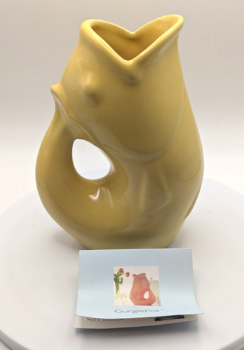Gurglepot fish pitcher yellow - fish,