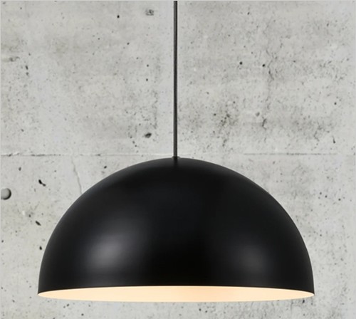 Black metal dome - black, ceiling