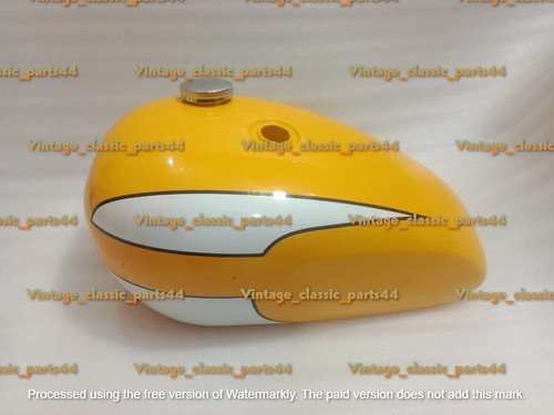 Triumph t140 yellow - triumph, white