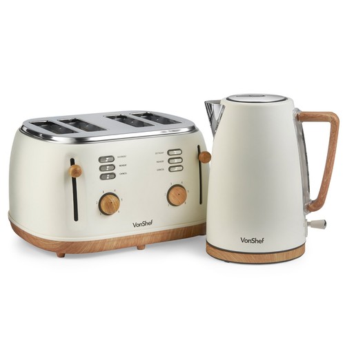 Kettle toaster set cream - kettle,
