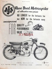 A.J.S. 650cc '31 CSR' Original 1961 Motor Cycle Advert : 669/98