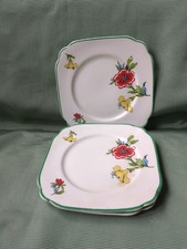 3 Empire Ware Peony Side Plates 15x15cm