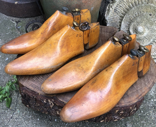 Antique vintage wooden shoe
