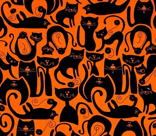 Fat quarter tuxedo cats - fat,