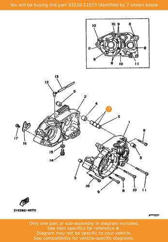 Yamaha ring 93210 11073 - 93210-11073, oem