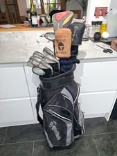 SUPERB FULL SET OF MENS TAYLORMADE BURNER SUPER STEEL GOLF CLUBS, RIGHT HANDED