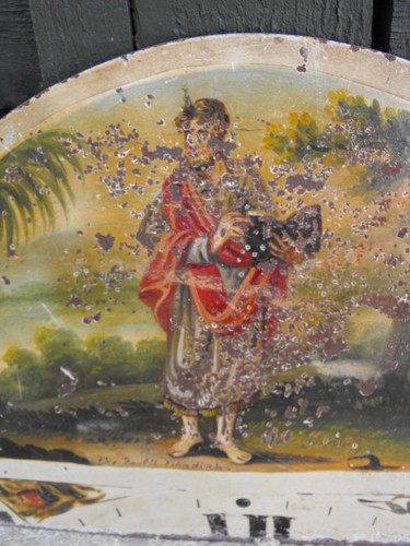 Antique hand painted finial - antique,