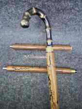 Victorian Antique Derby Spank Vintage Wooden Walking Stick Cane Present Men's