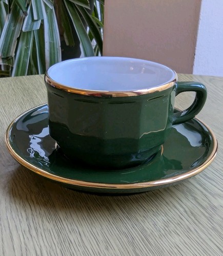 Apilco green gold porcelain