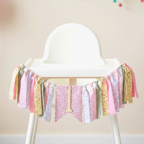 Pastel one high chair banner - pastel,