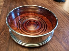 Beautiful Vintage Silver Wine Bottle Coaster Tray early 1990s