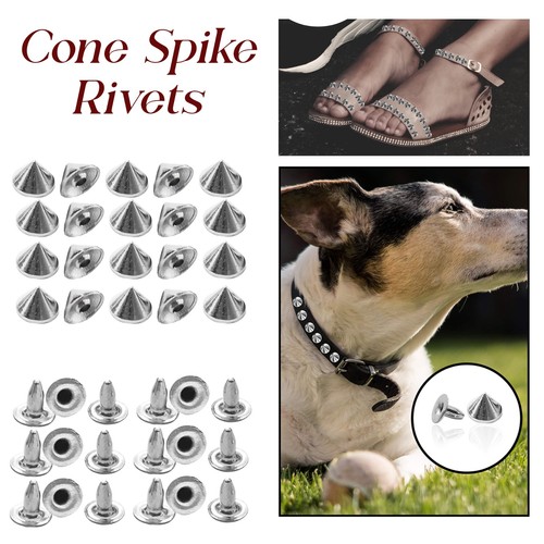 10mm silver spike cone - 10mm,