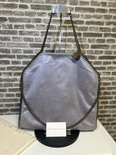 Stella mccartney falabella Leather Shoulder bag large Fold over Tote Gray 122611