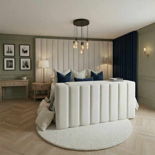 Panel wide headboard - panel, bed