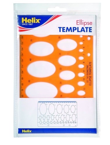Helix ellipse stencil template - helix,