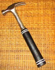 Vintage 16 oz Estwing Straight Claw Hammer Stacked Leather Handle 12 3/8"
