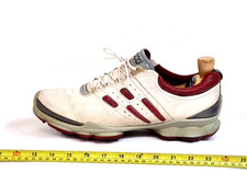 Ecco Biom HydroMax men Golf shoes Leather White-Cream/Burgundy UK 9 EU 43