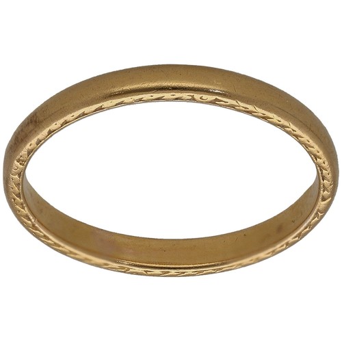 22ct gold ring 23g wedding - 22ct, 2.23g