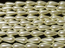 10 x Cream Ivory Glass