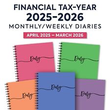 Financial Tax Year Diary 2025-26 A5 size | April 25 – March 26 |  Monthly/Weekly