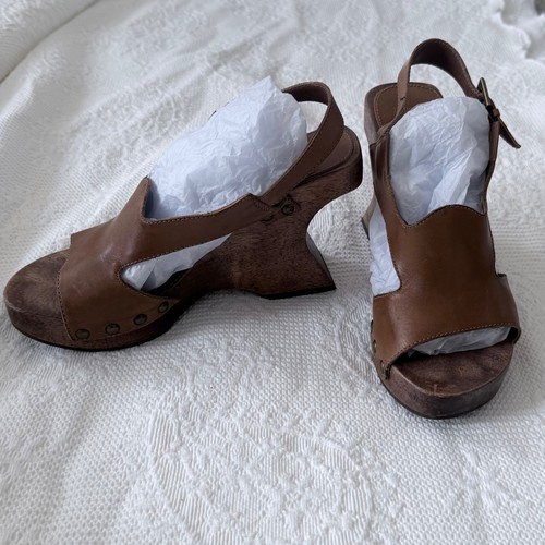 Topshop brown leather wooden - topshop,