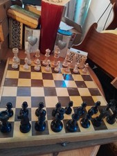 LARGE VINTAGE WOODEN CHESS