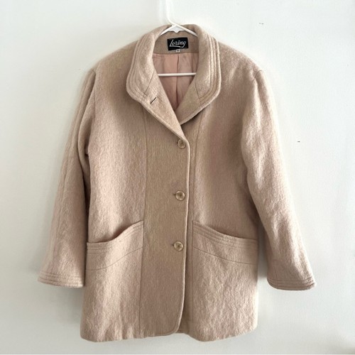 Vintage mohair peacoat cream - peacoat,