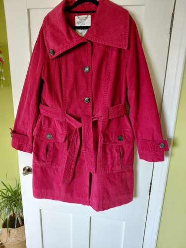 Red corduroy coat john - red, by