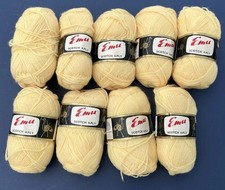 Vintage Emu Scotch 4 Ply Pure New Wool Yarn Honeydew 9 x 1 oz Balls