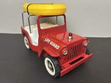 1968 Original Pressed Steel Red Tonka Lifeguard Jeep No.2306 nice condition