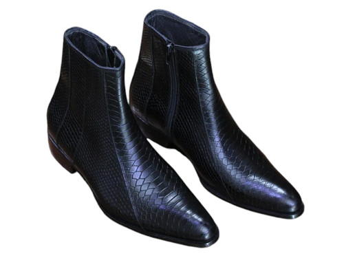 Handmade mens black snake skin - mens,