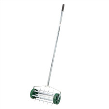OUTDOOR GARDEN LAWN AERATOR SPIKE SOIL ROLLER GARDENING TOOL GRASS ROLLING STEEL