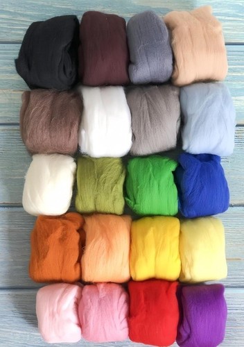 250g wool roving for needle - roving,
