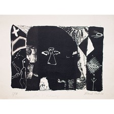 Frank Voigt Heads Figures Lithograph for Ruthenberg 1980 Signed East German Art