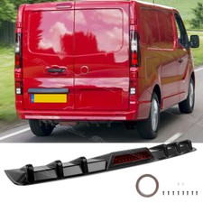 For Vauxhall Opel Vivaro Van Gloss Rear Bumper Diffuser Spoiler Splitter Fin Lip