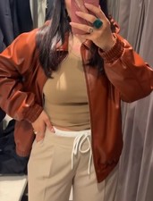 ZARA BRICK  BROWN FAUX LEATHER