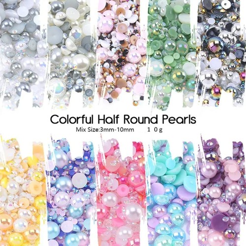 Pearl beads flat back - beads, acrylic