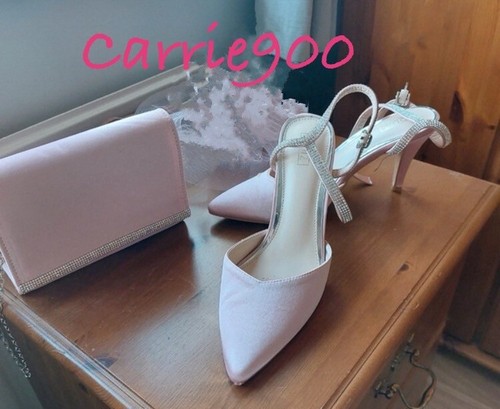 Pale pink satin - pink, diamanté