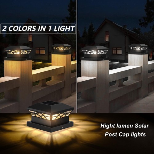 2pcs solar post - 2pcs, lights