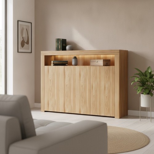 Oak sideboard unit 130cm - oak, tv