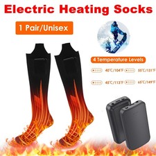 Electric Heated Socks Foot Winter Warmer Sock 5000mAh Rechargeable Battery Power