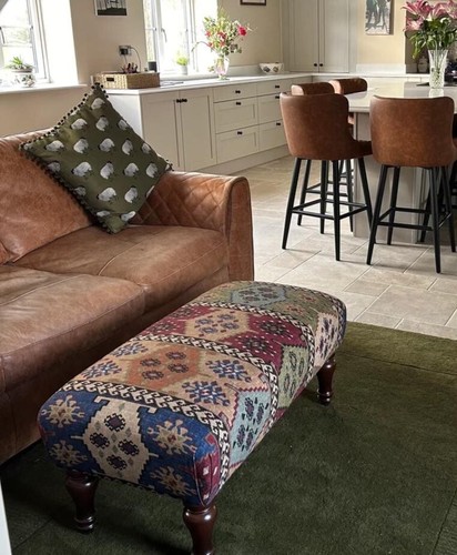 100x48cm handmade footstool - handmade, in