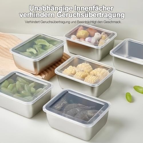Stainless steel containers - 10,