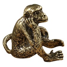  Realistic Monkey Resin Figurine Brass Animal Statue Mini Sculpture